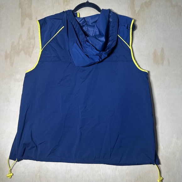 Hunter Brand Full Zip XLarge Hooded Navy Windbreaker Vest Jacket - Picture 6 of 10